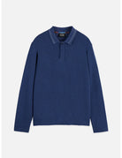 Structured Relaxed-fit Long-sleeved Polo front view showing fit and finish by Scotch & Soda