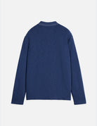 Structured Relaxed-fit Long-sleeved Polo flat lay showing product details by Scotch & Soda