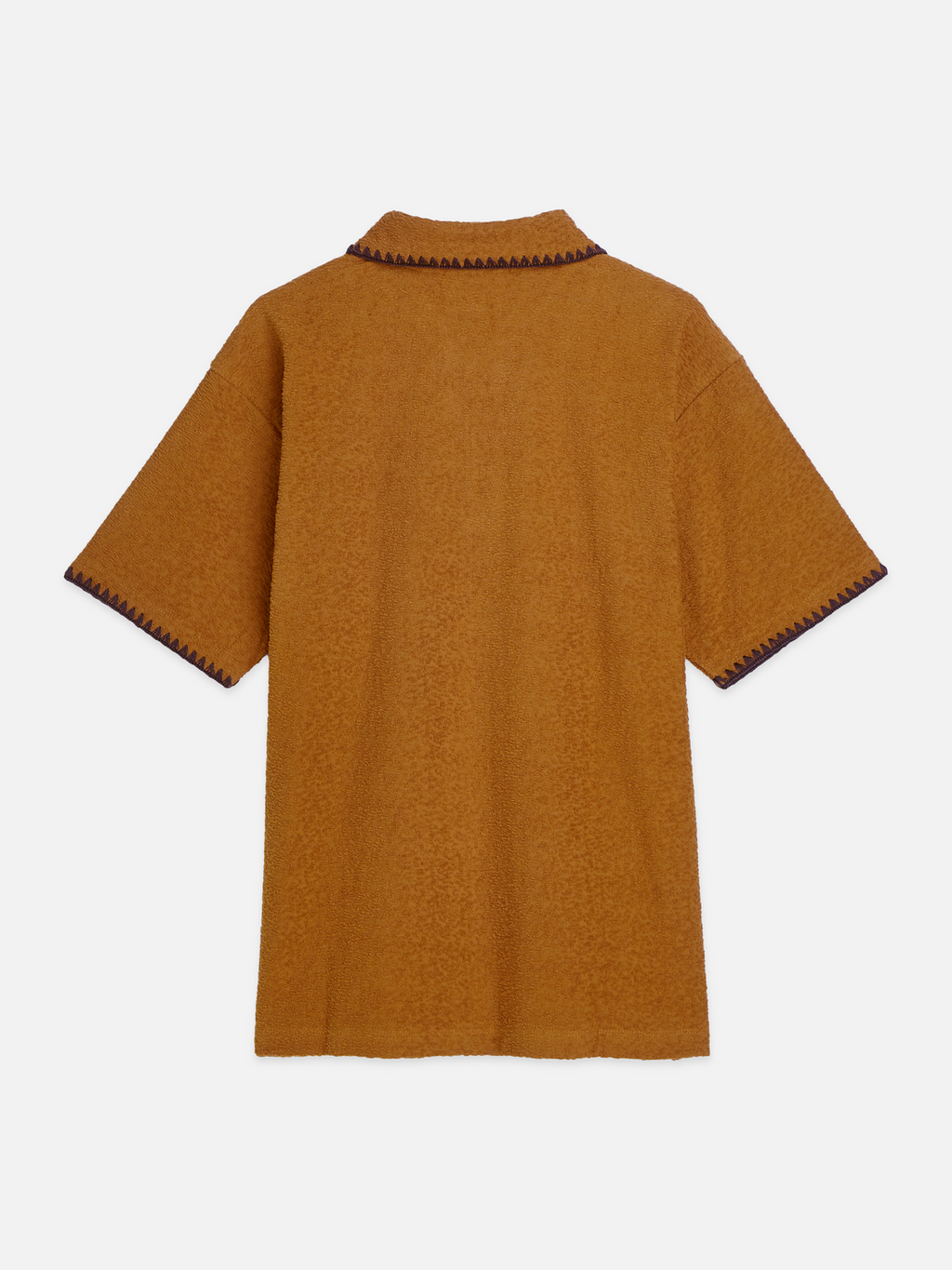 Relaxed jacquard towelling polo