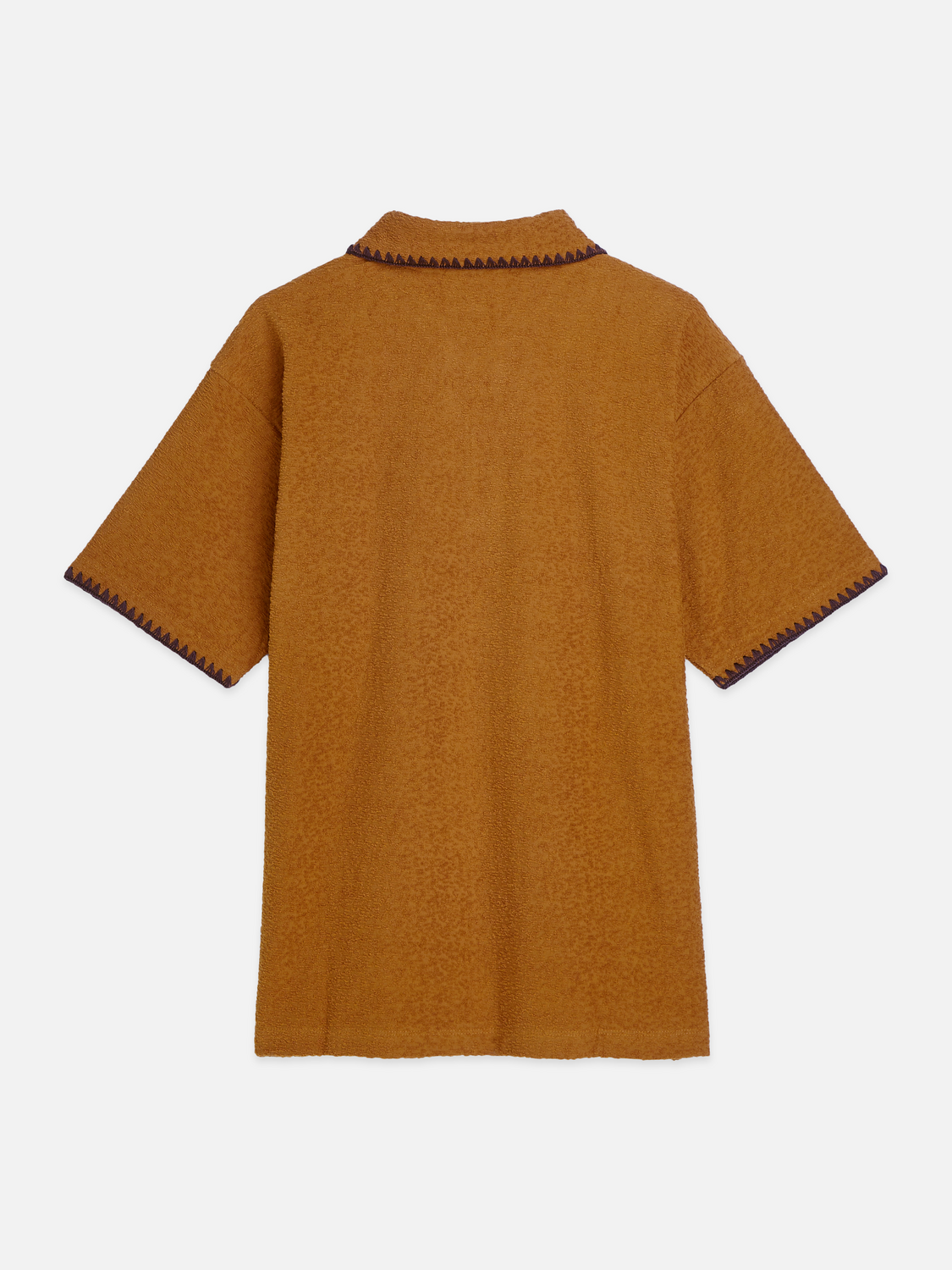 Relaxed jacquard towelling polo
