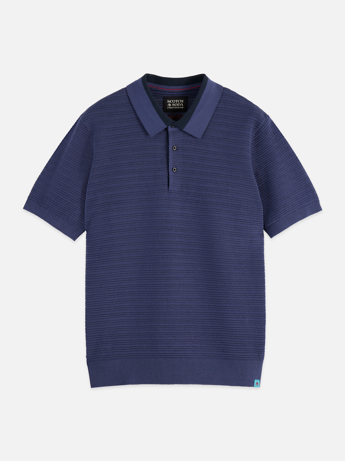 Structured knitted polo
