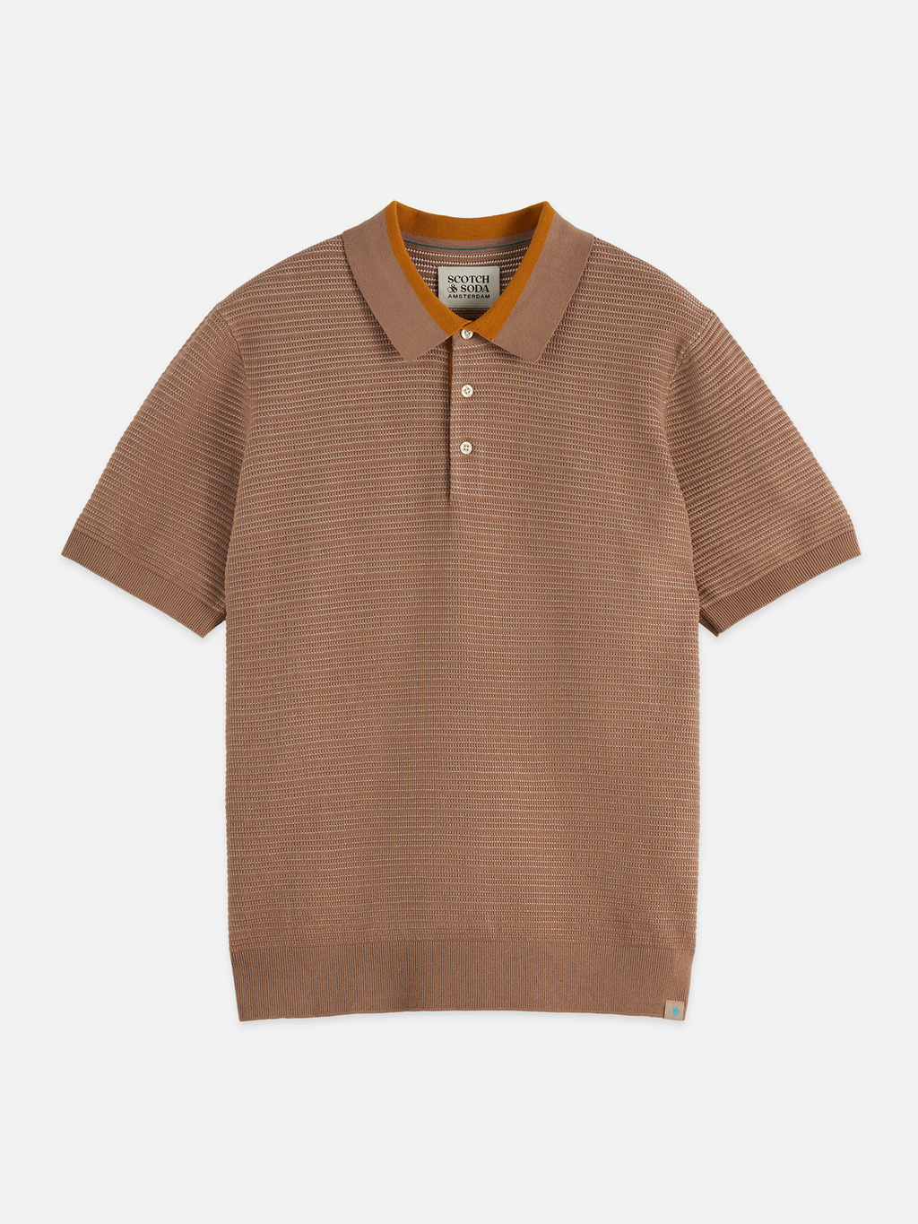Structured knitted polo