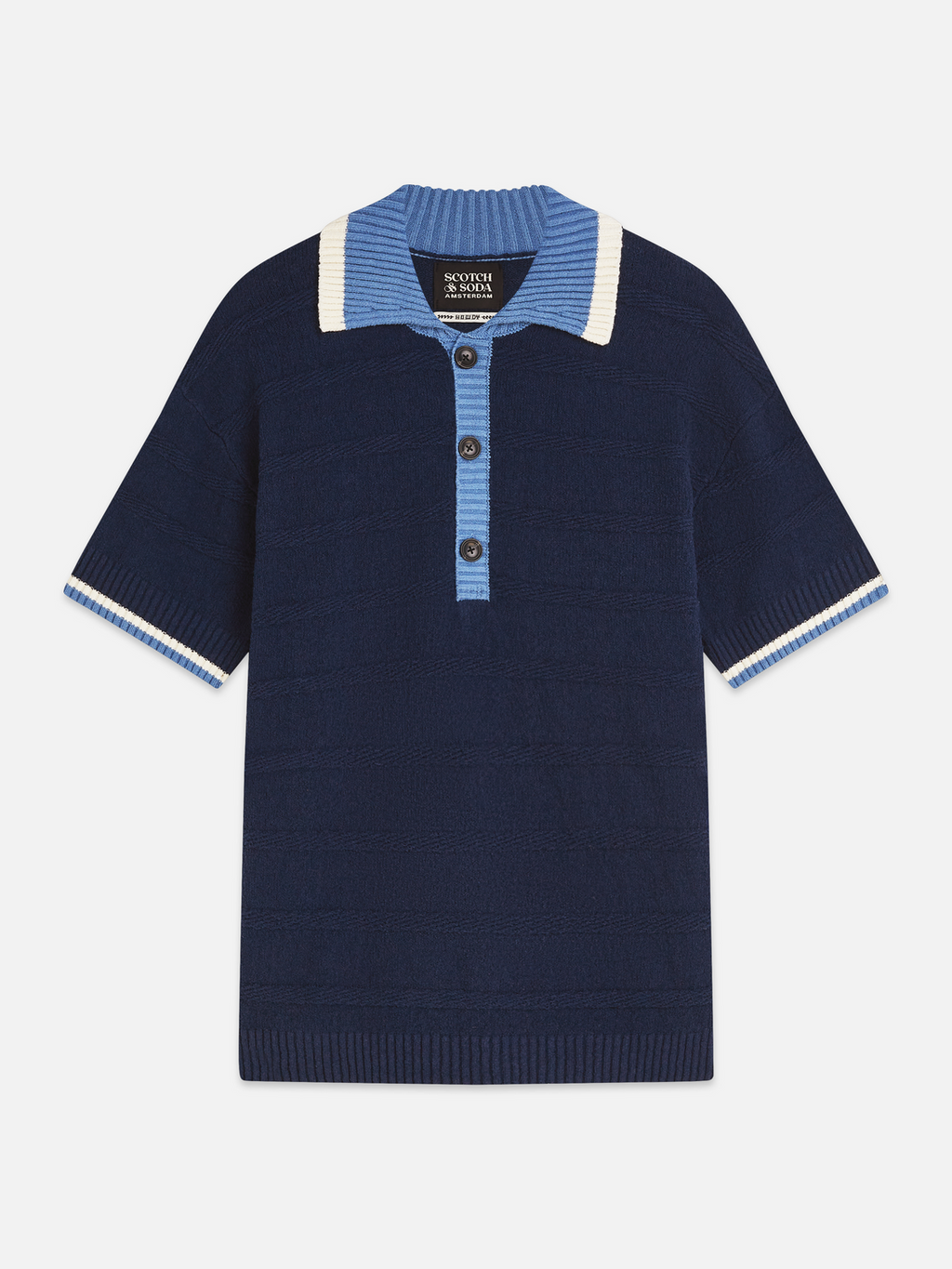 Structured knitted loose polo
