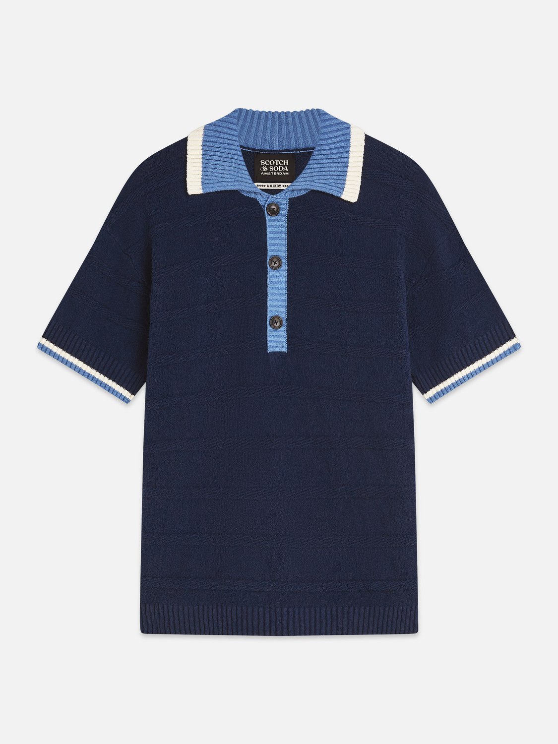 Structured knitted loose polo