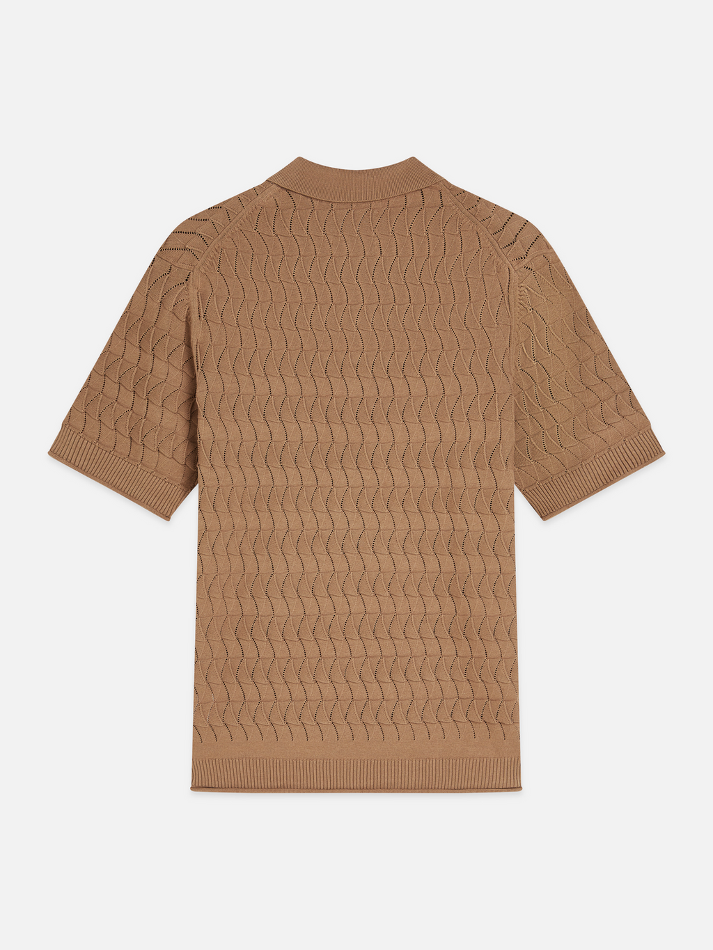 Pointelle knitted polo