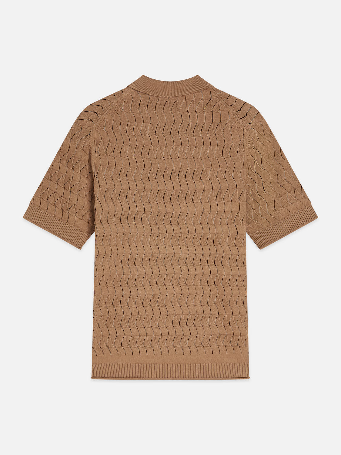 Pointelle knitted polo