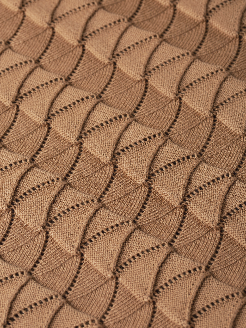 Pointelle knitted polo