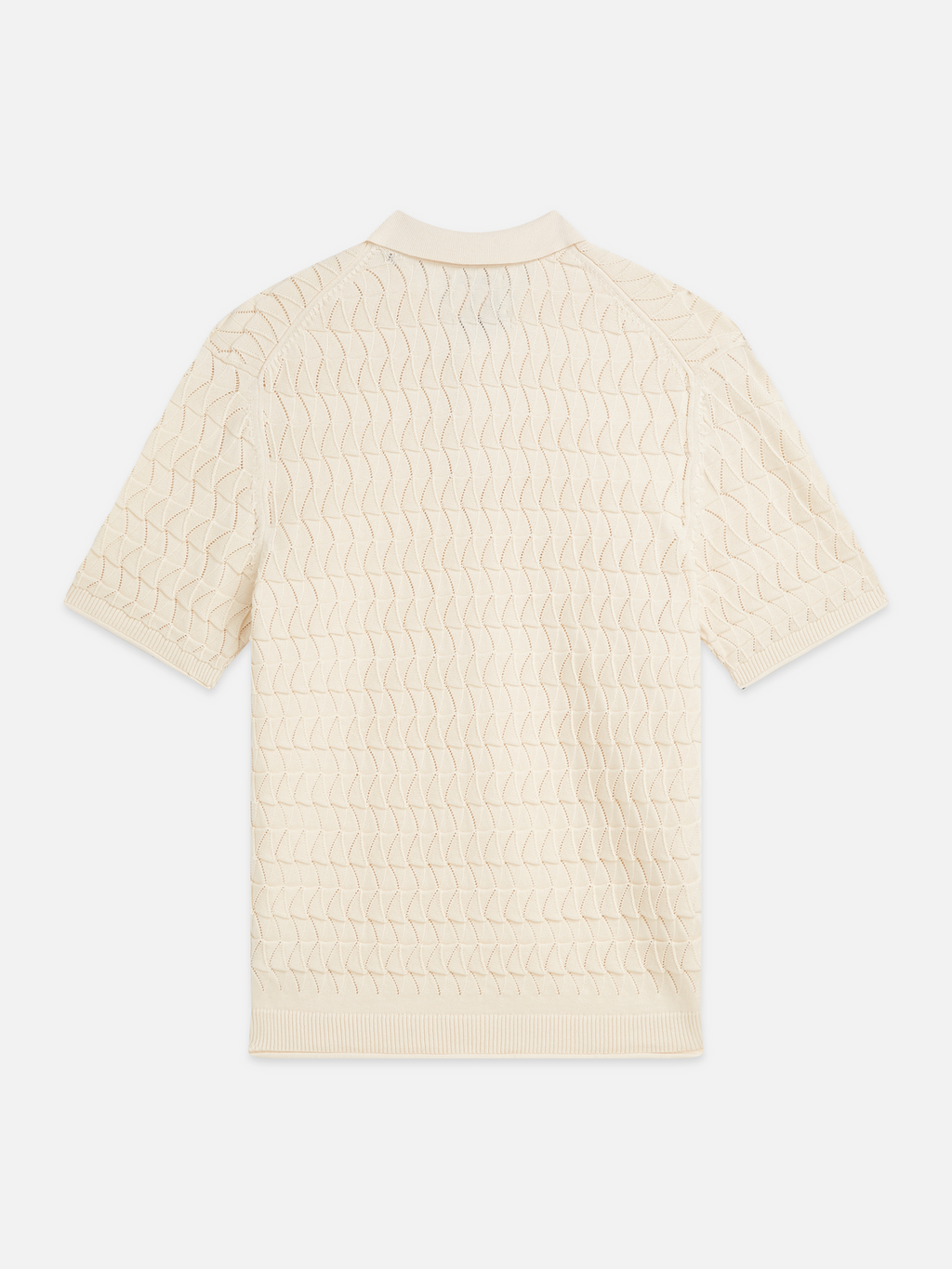 Pointelle knitted polo