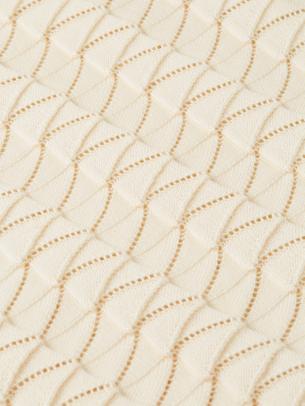 Pointelle knitted polo