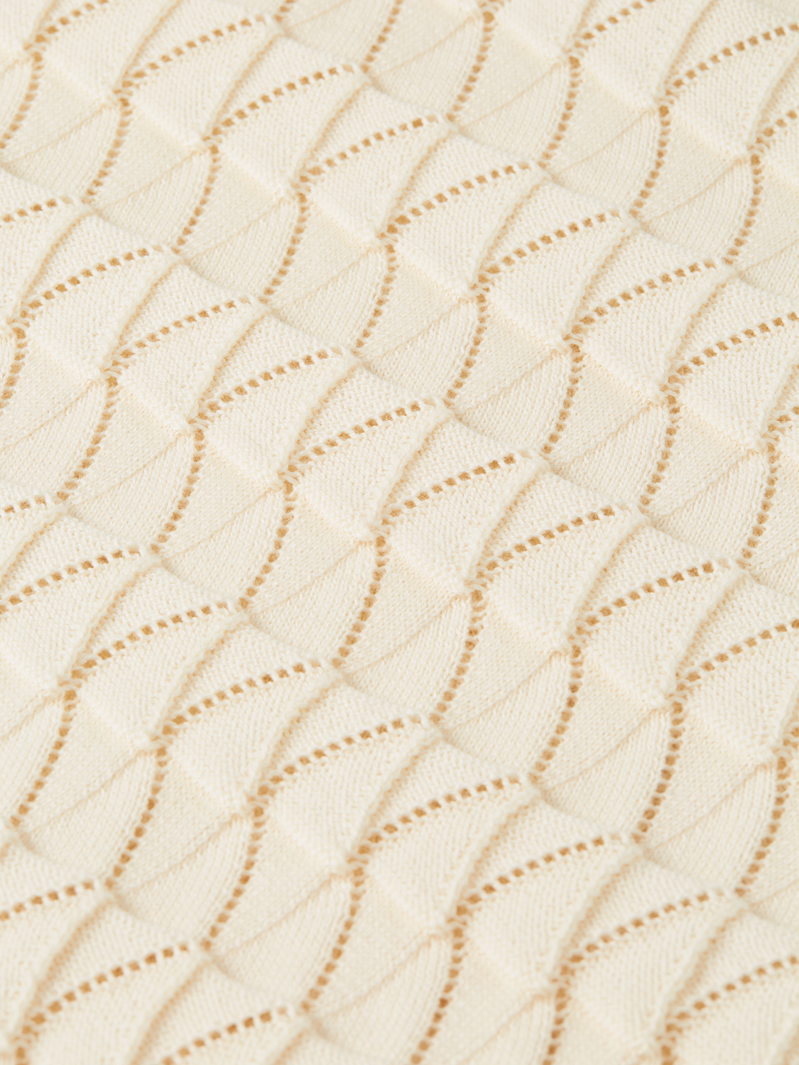 Pointelle knitted polo