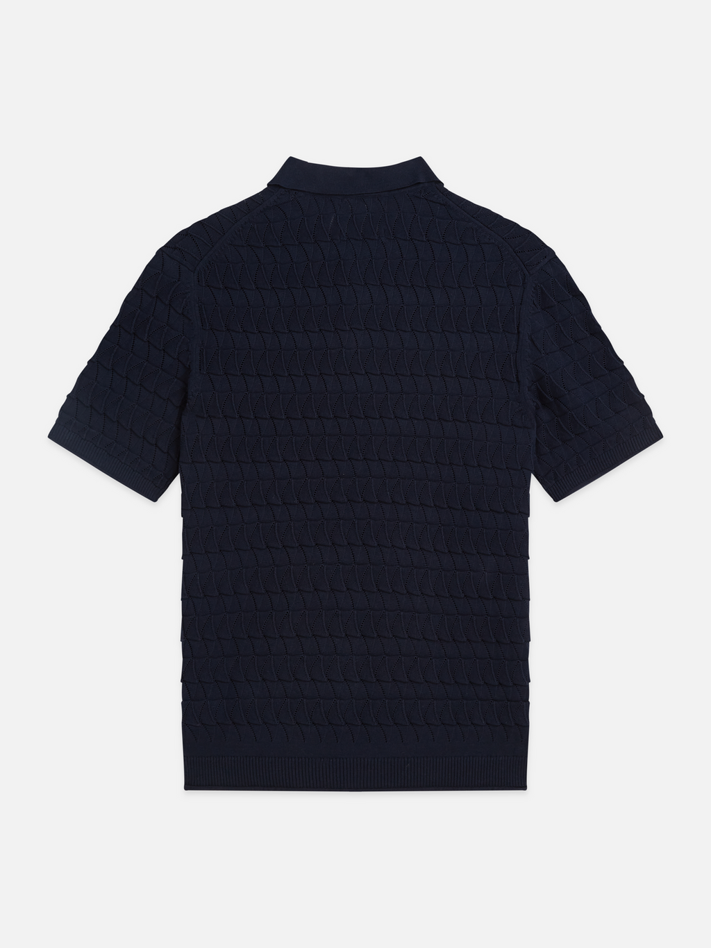 Pointelle knitted polo