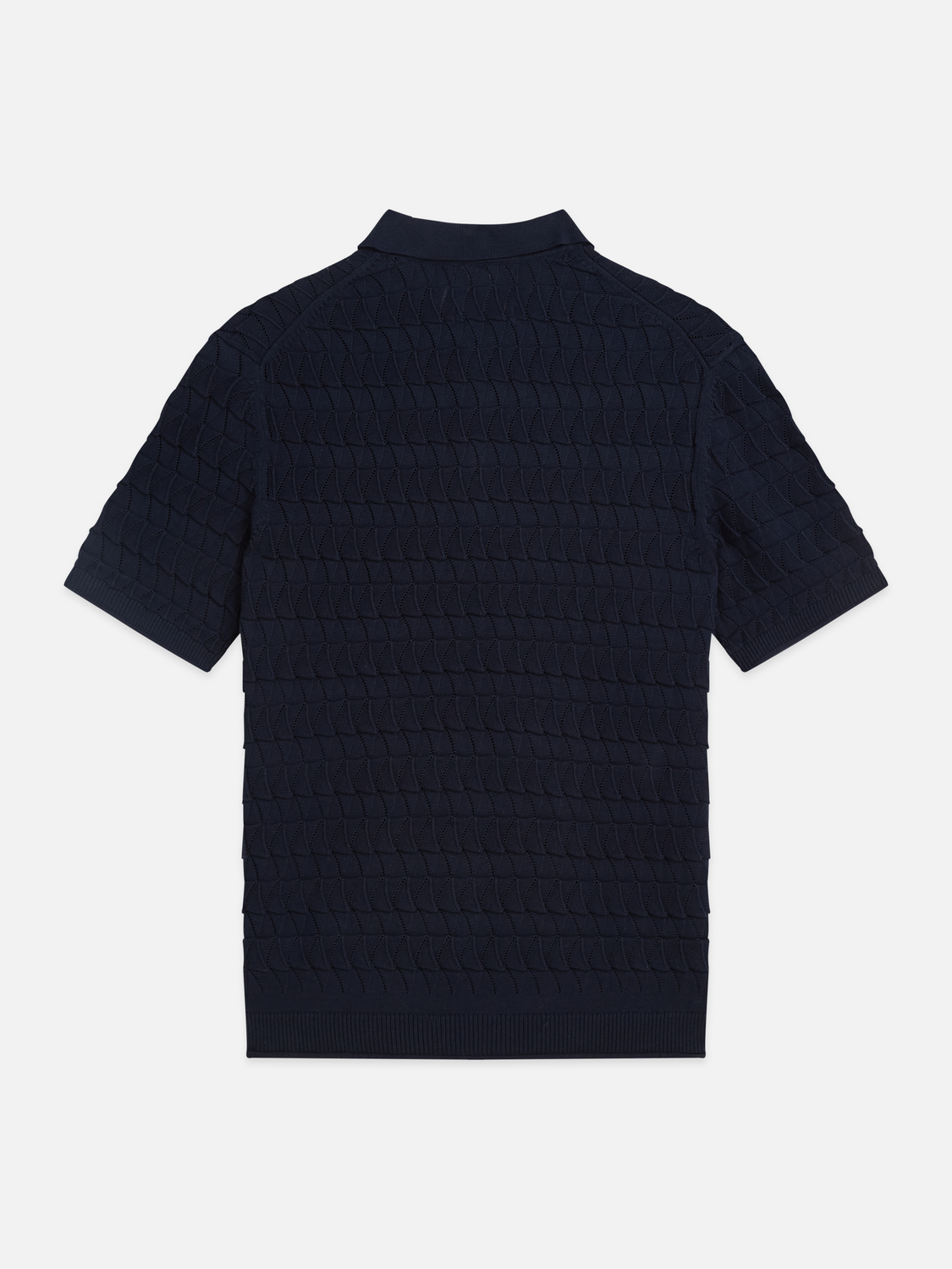 Pointelle knitted polo