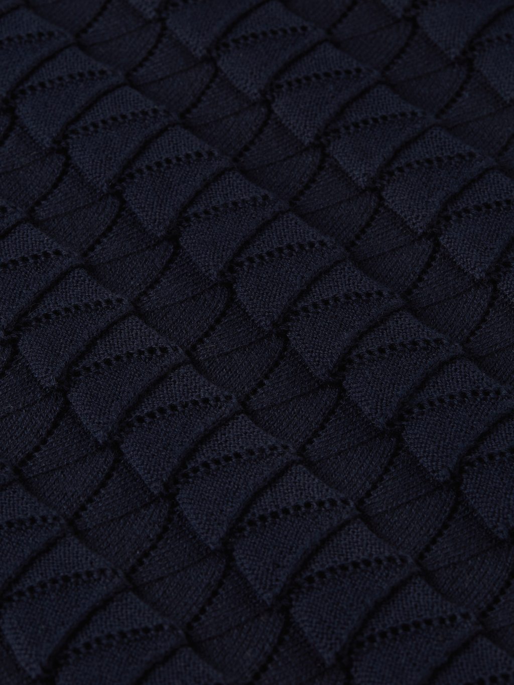 Pointelle knitted polo