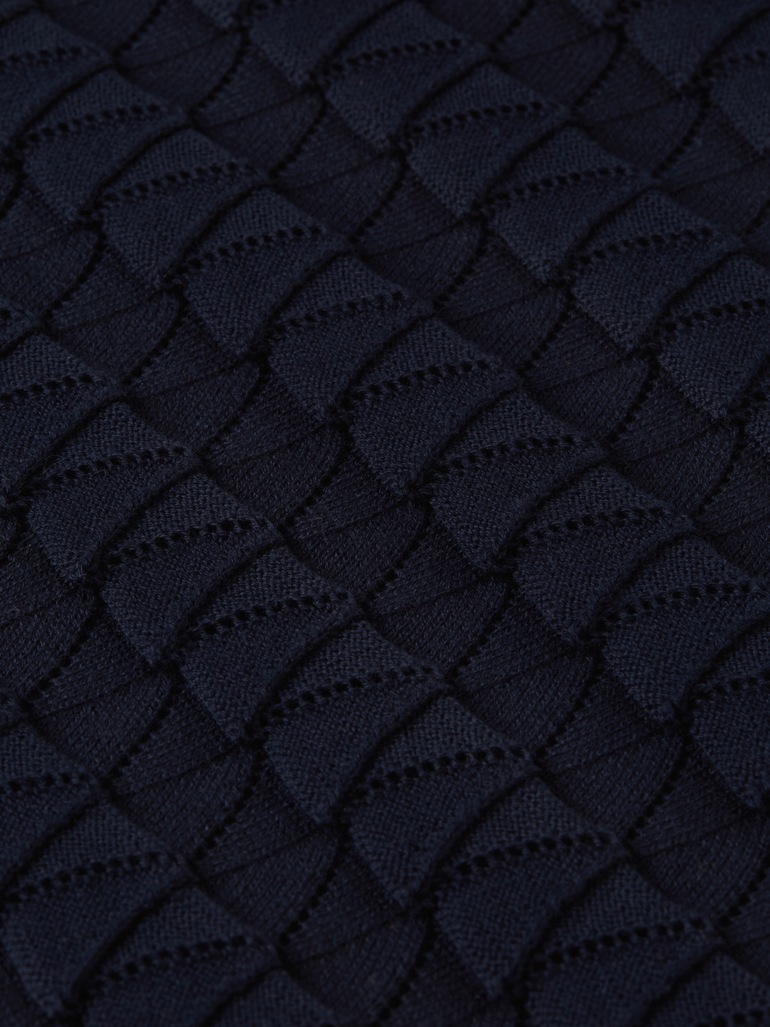 Pointelle knitted polo
