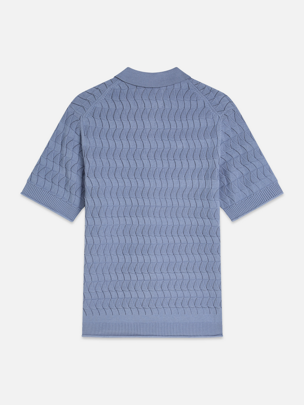 Pointelle knitted polo