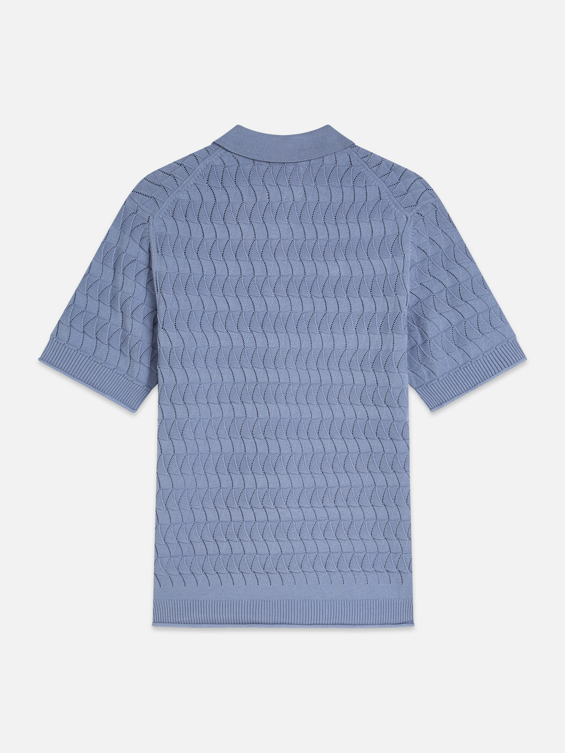 Pointelle knitted polo