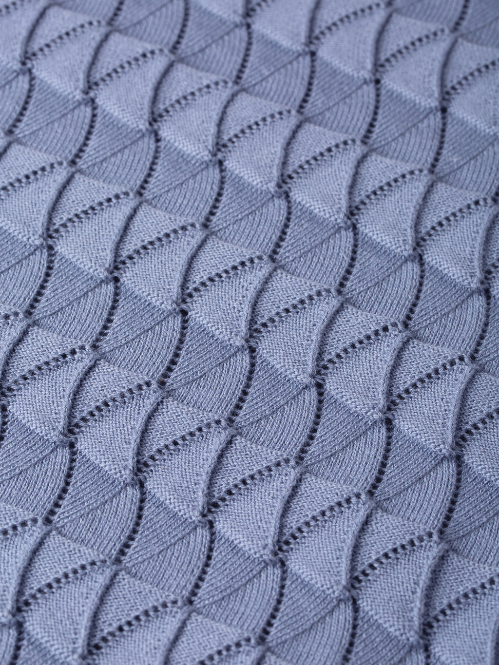 Pointelle knitted polo