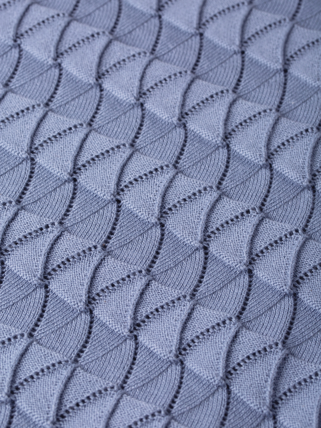 Pointelle knitted polo