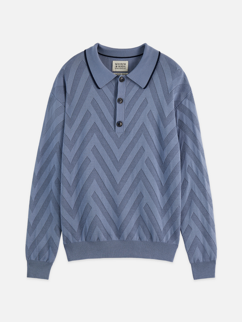 Structure long sleeve polo