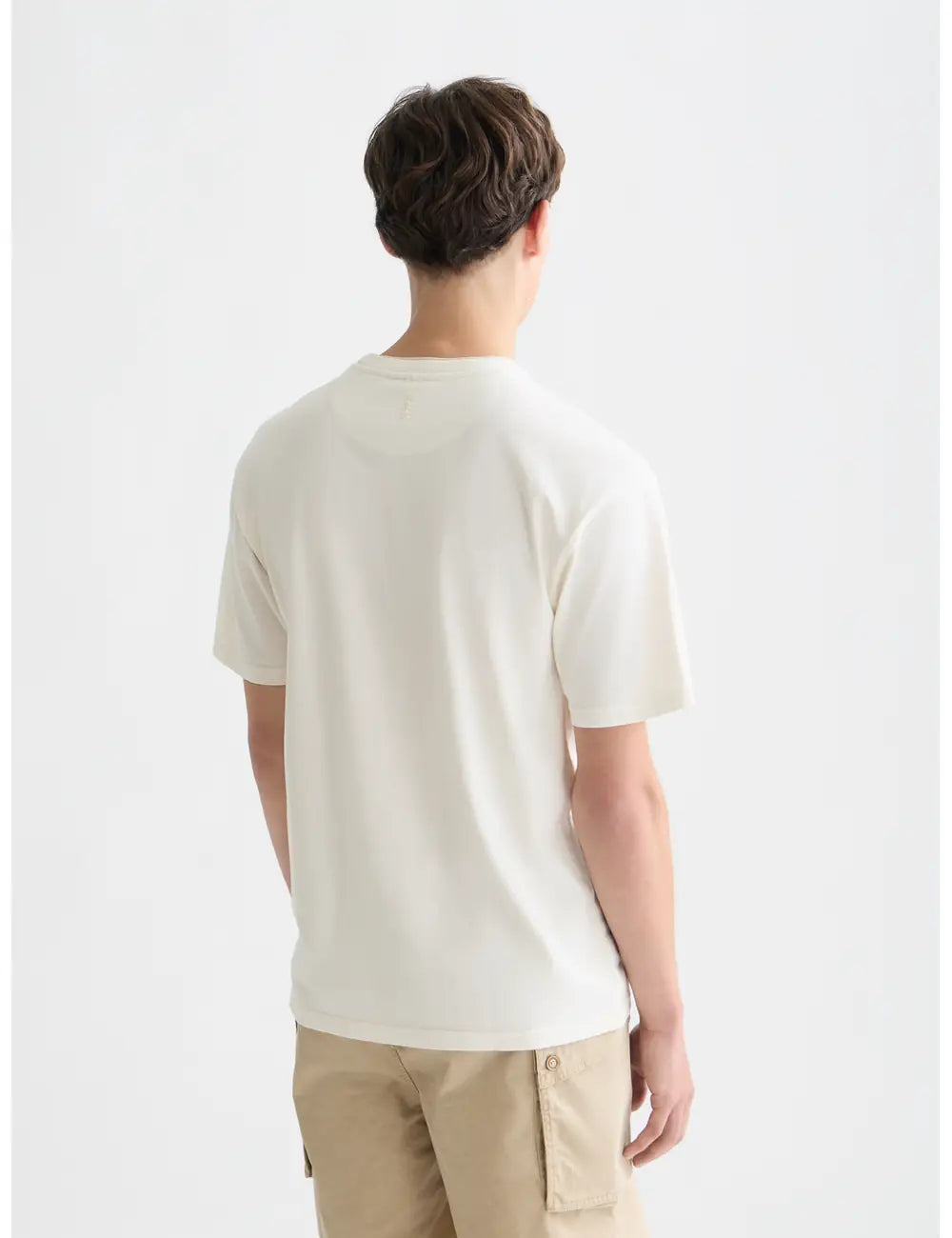 3 Crosses Garment Dyed Relaxed Fit T-shirt back view showing fit and finish by Scotch & Soda