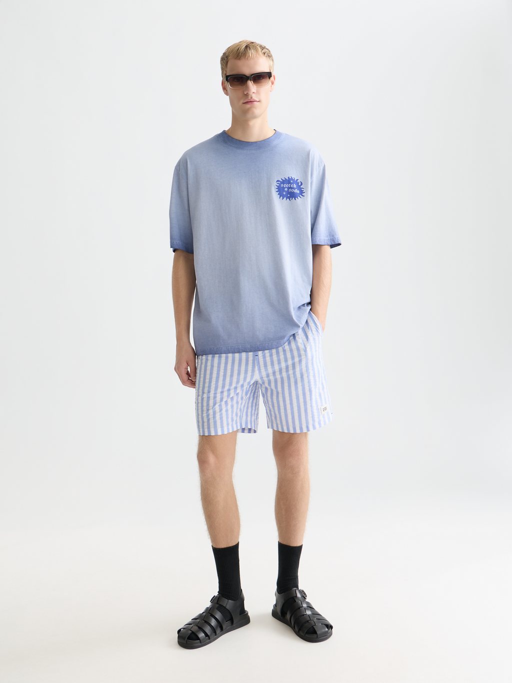 artwork loose dyed T-shirt