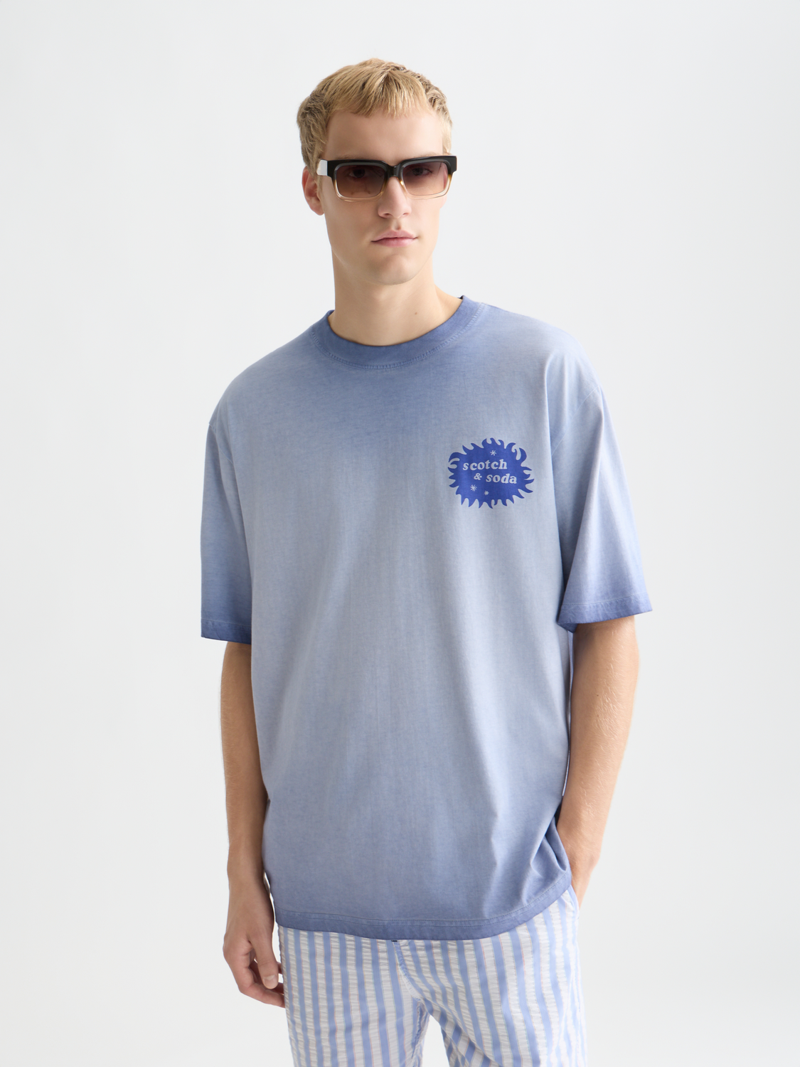 artwork loose dyed T-shirt