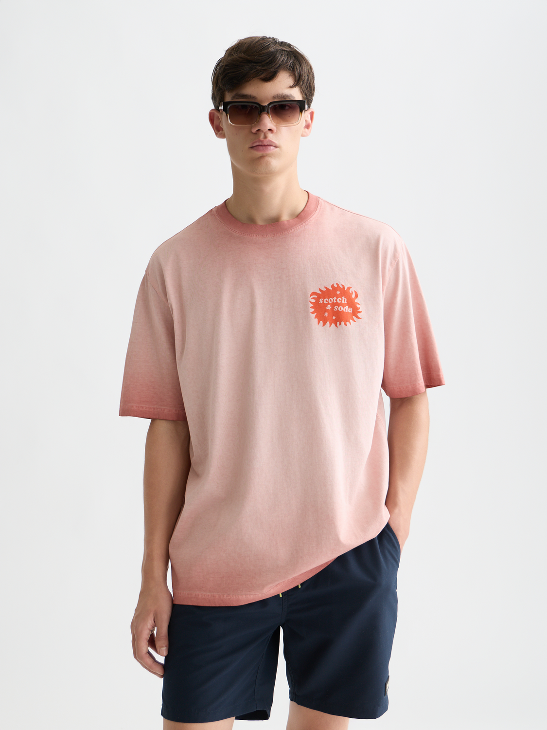 artwork loose dyed T-shirt