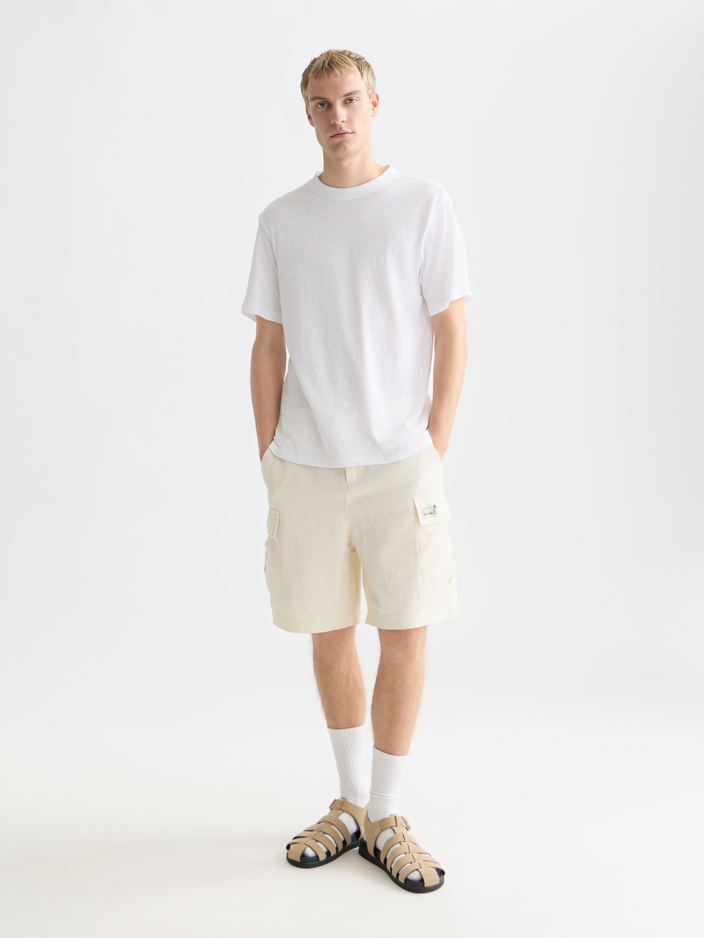 3 crosses cotton-linen T-shirt