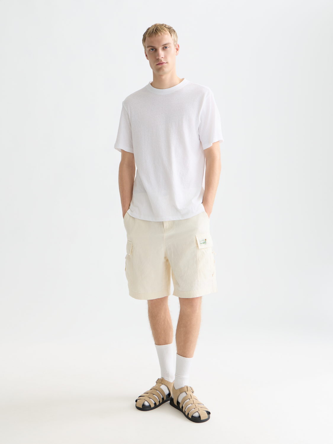 3 crosses cotton-linen T-shirt