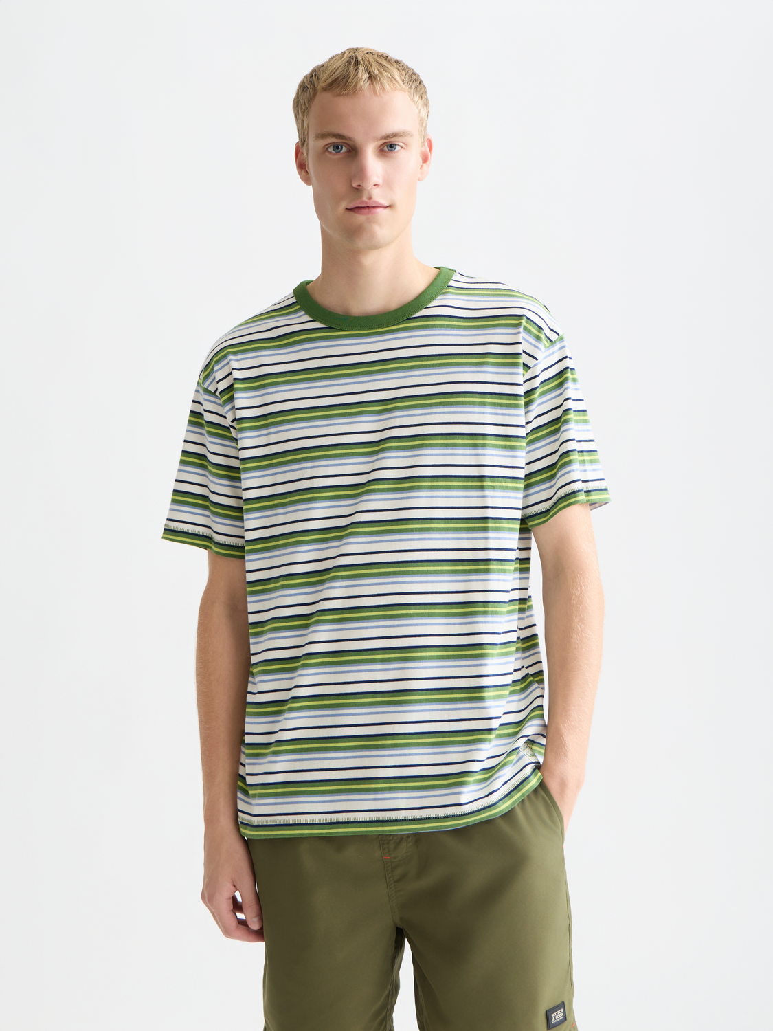 Relaxed yarn-dyed T-shirt