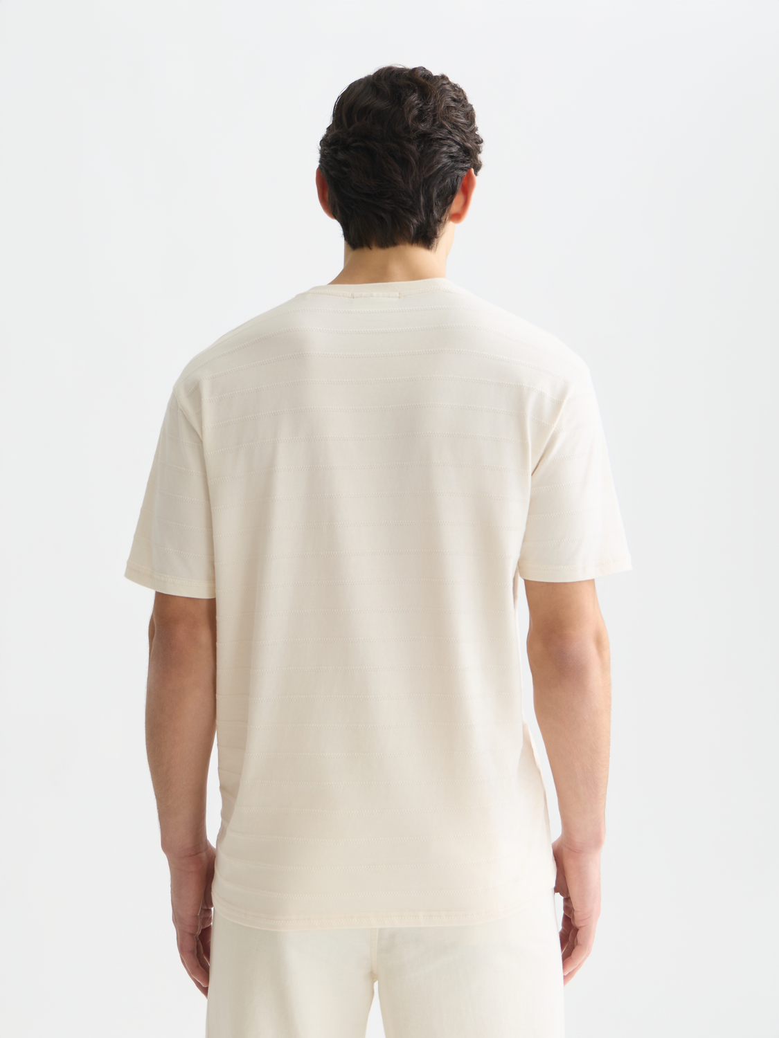 Structured jacquard relaxed T-shirt