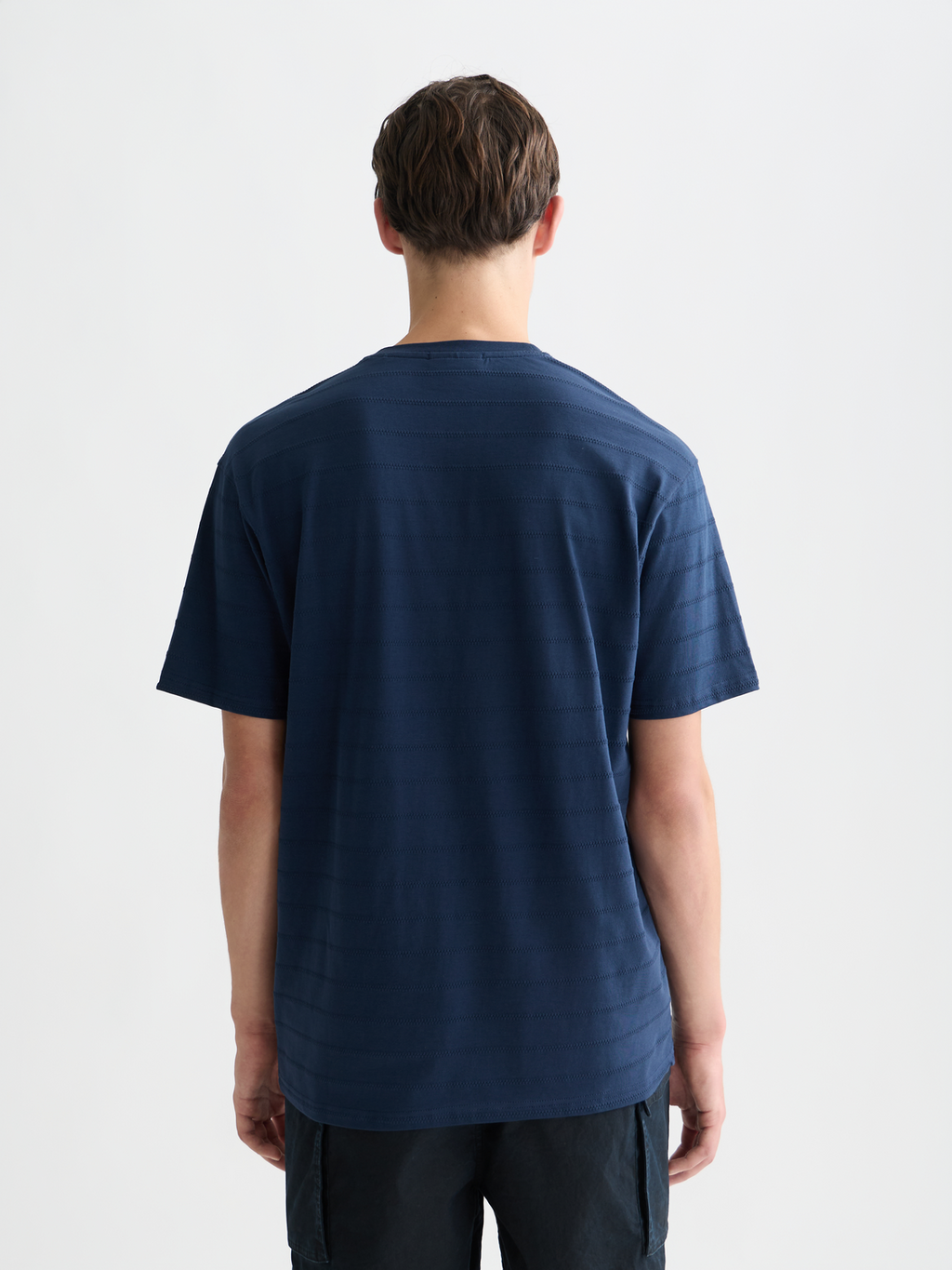 Structured jacquard relaxed T-shirt