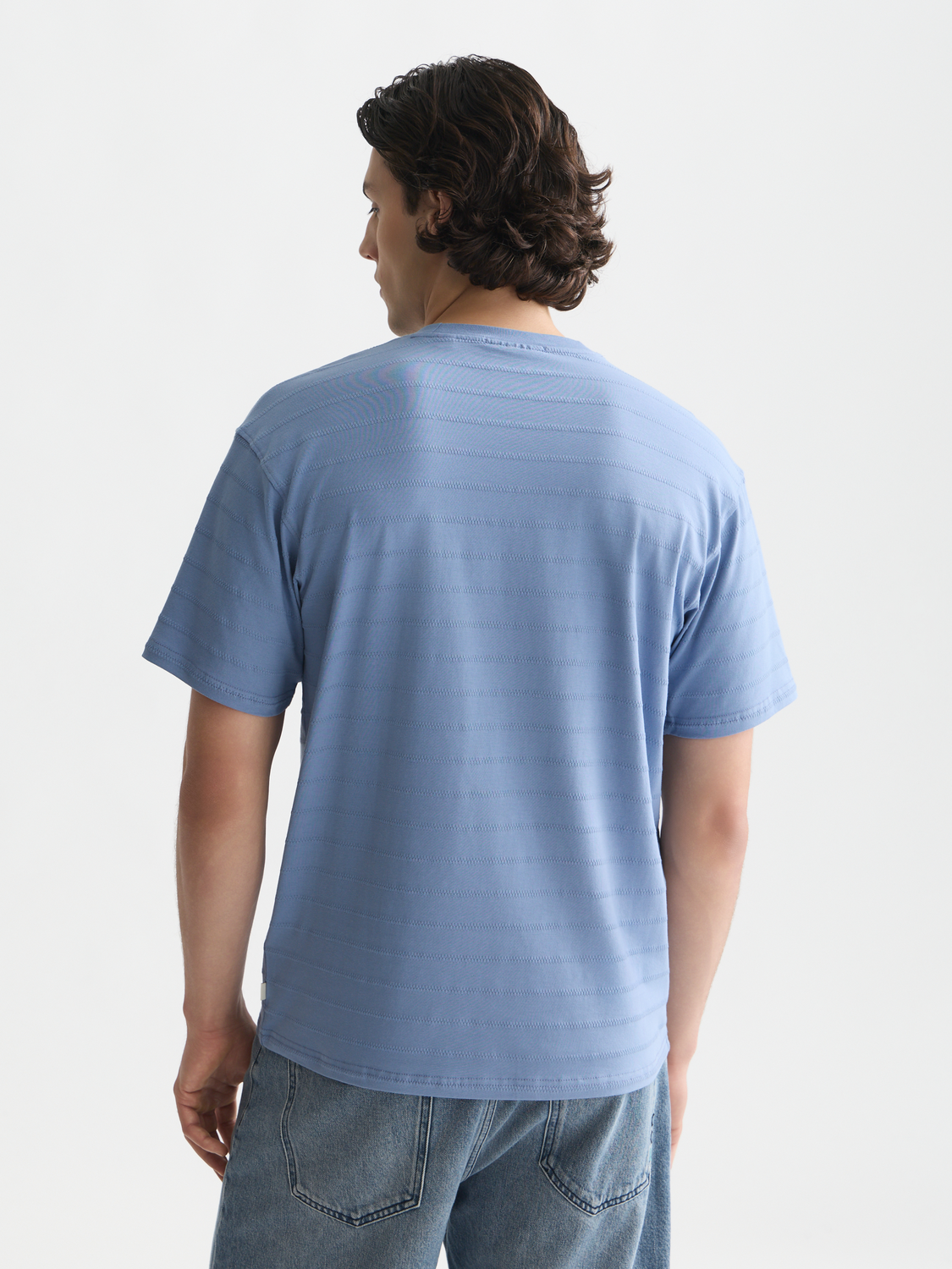 Structured jacquard relaxed T-shirt
