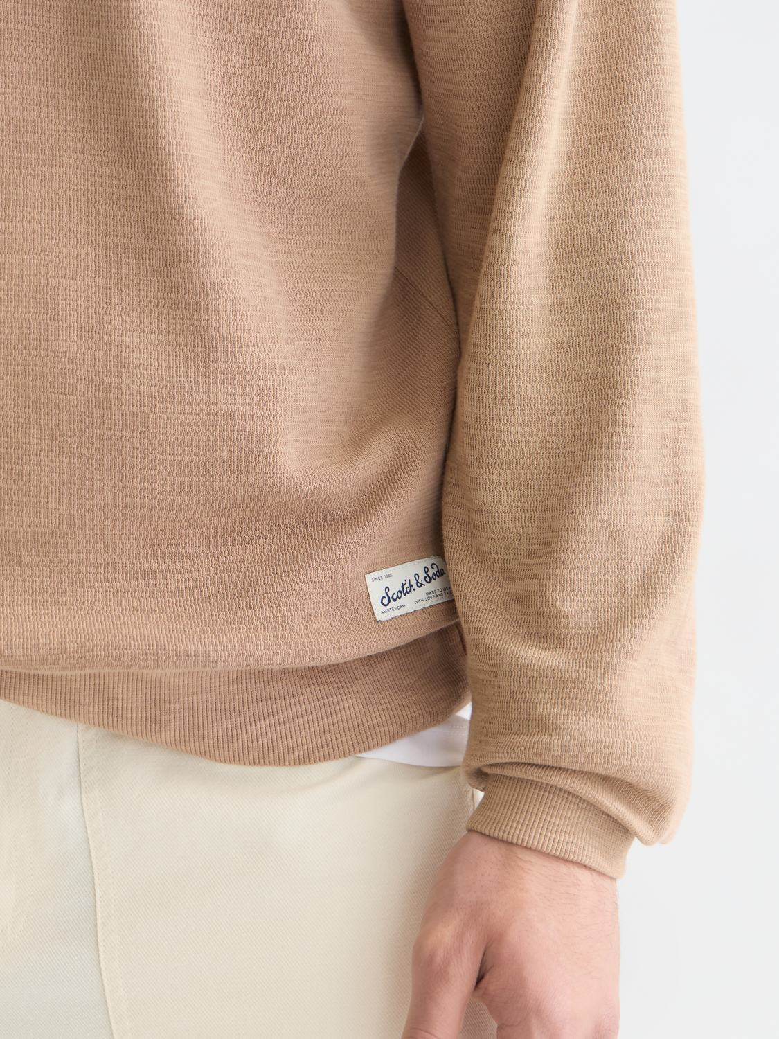 Garment-dyed sweatshirt