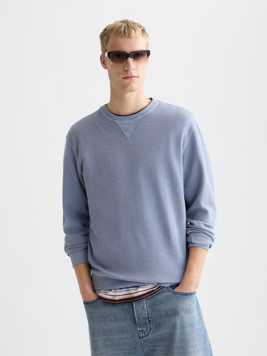 Garment-dyed sweatshirt
