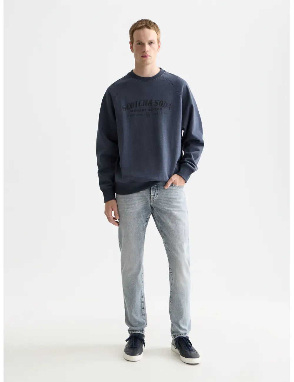 Front Artwork Relaxed-fit Sweat-shirt front view showing fit and finish by Scotch & Soda