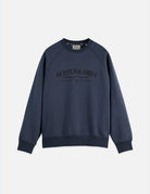 Front Artwork Relaxed-fit Sweat-shirt flat lay showing product details by Scotch & Soda