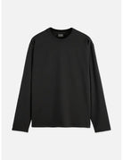 3 Crosses Relaxed-fit Garment-dyed Long Sleeve T-shirt front view showing fit and finish by Scotch & Soda