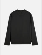 3 Crosses Relaxed-fit Garment-dyed Long Sleeve T-shirt flat lay showing product details by Scotch & Soda