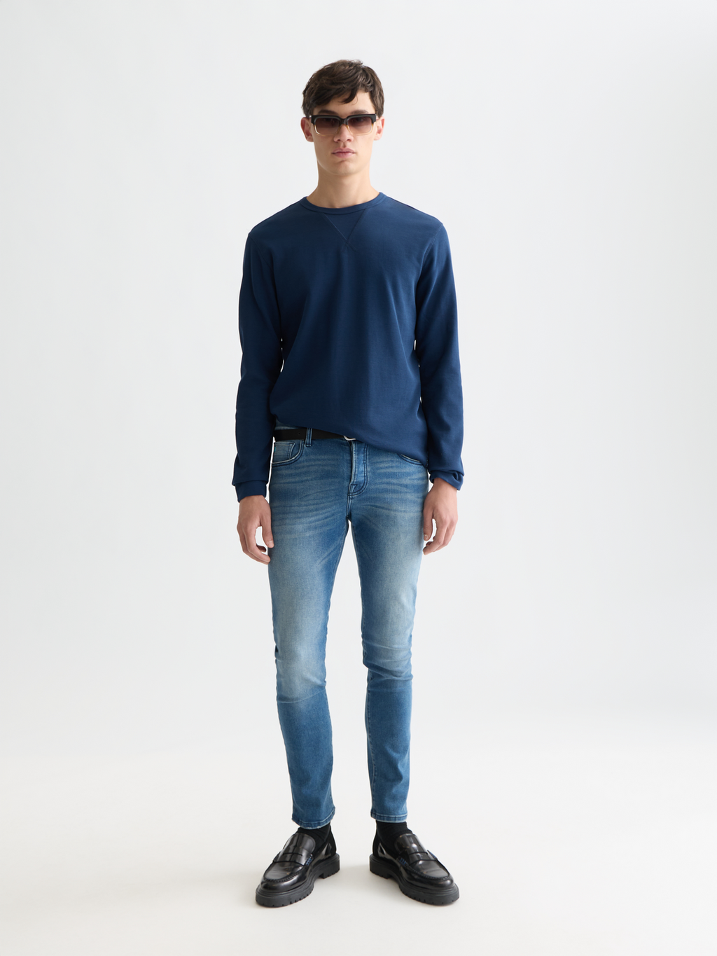 Waffle long sleeve top
