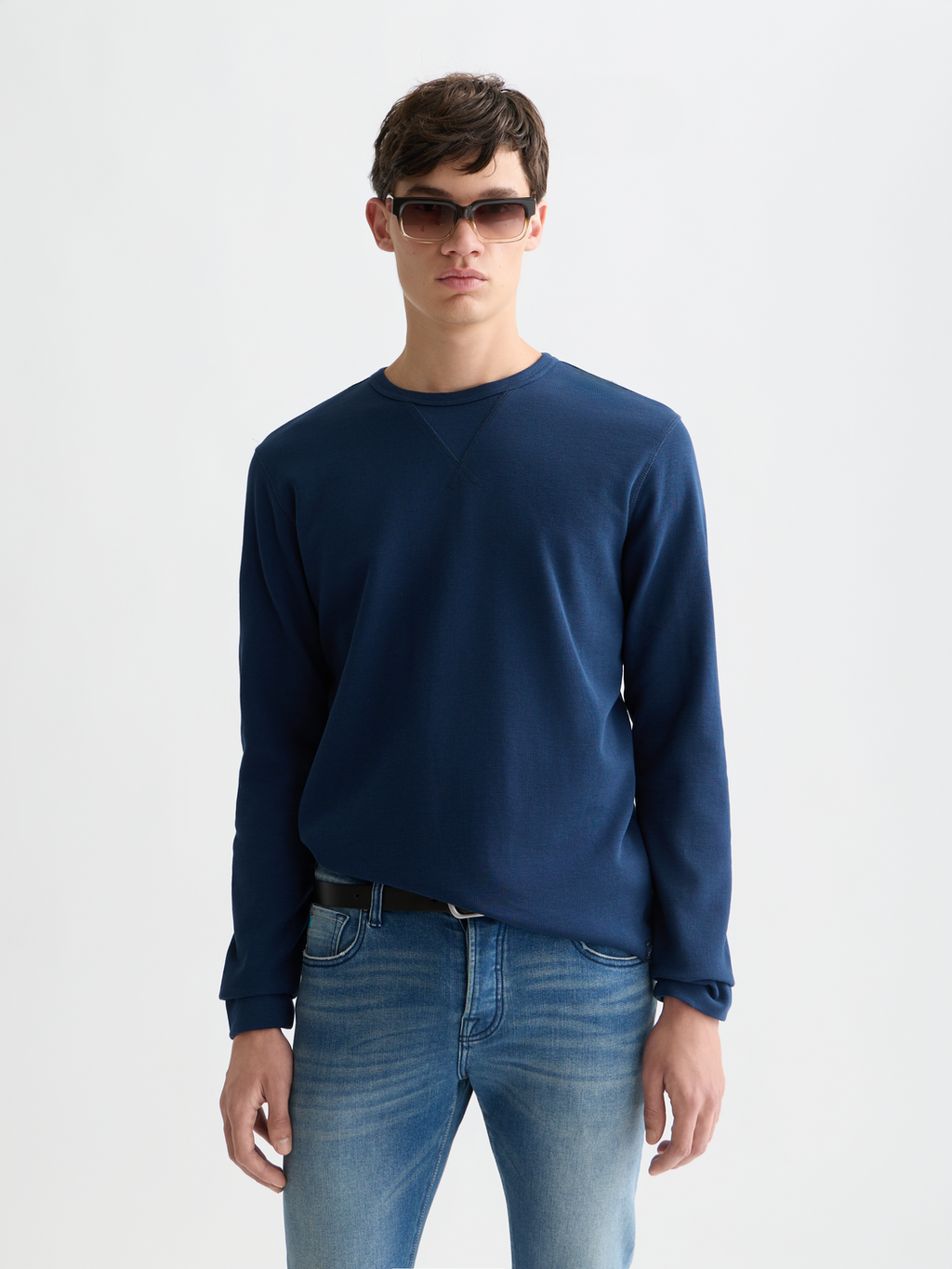 Waffle long sleeve top