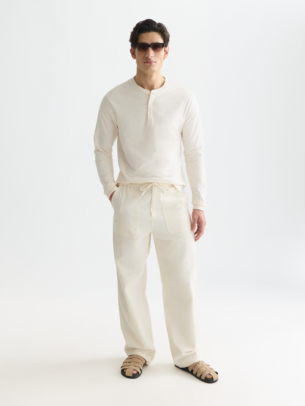 Henley long sleeve top
