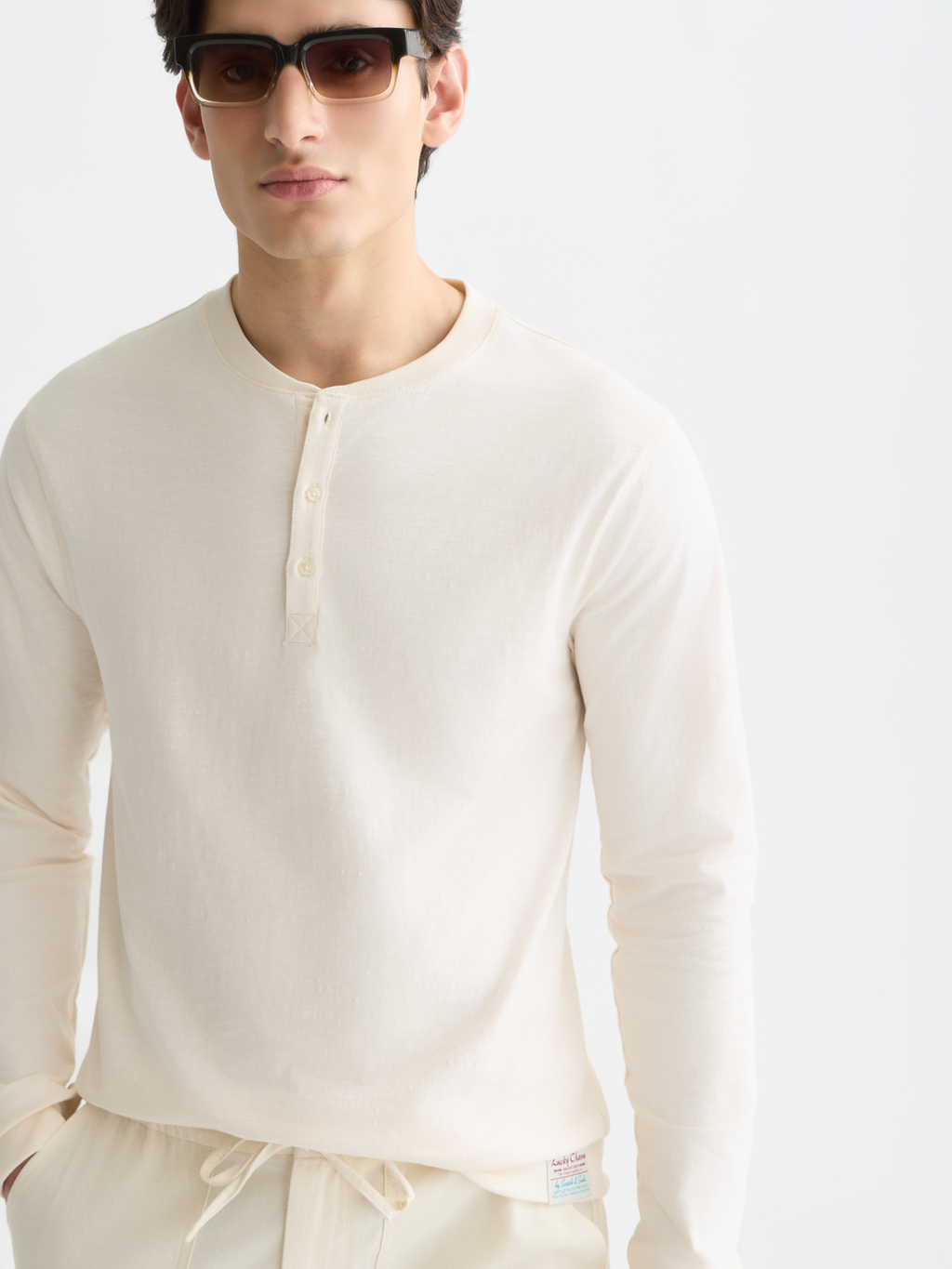 Henley long sleeve top
