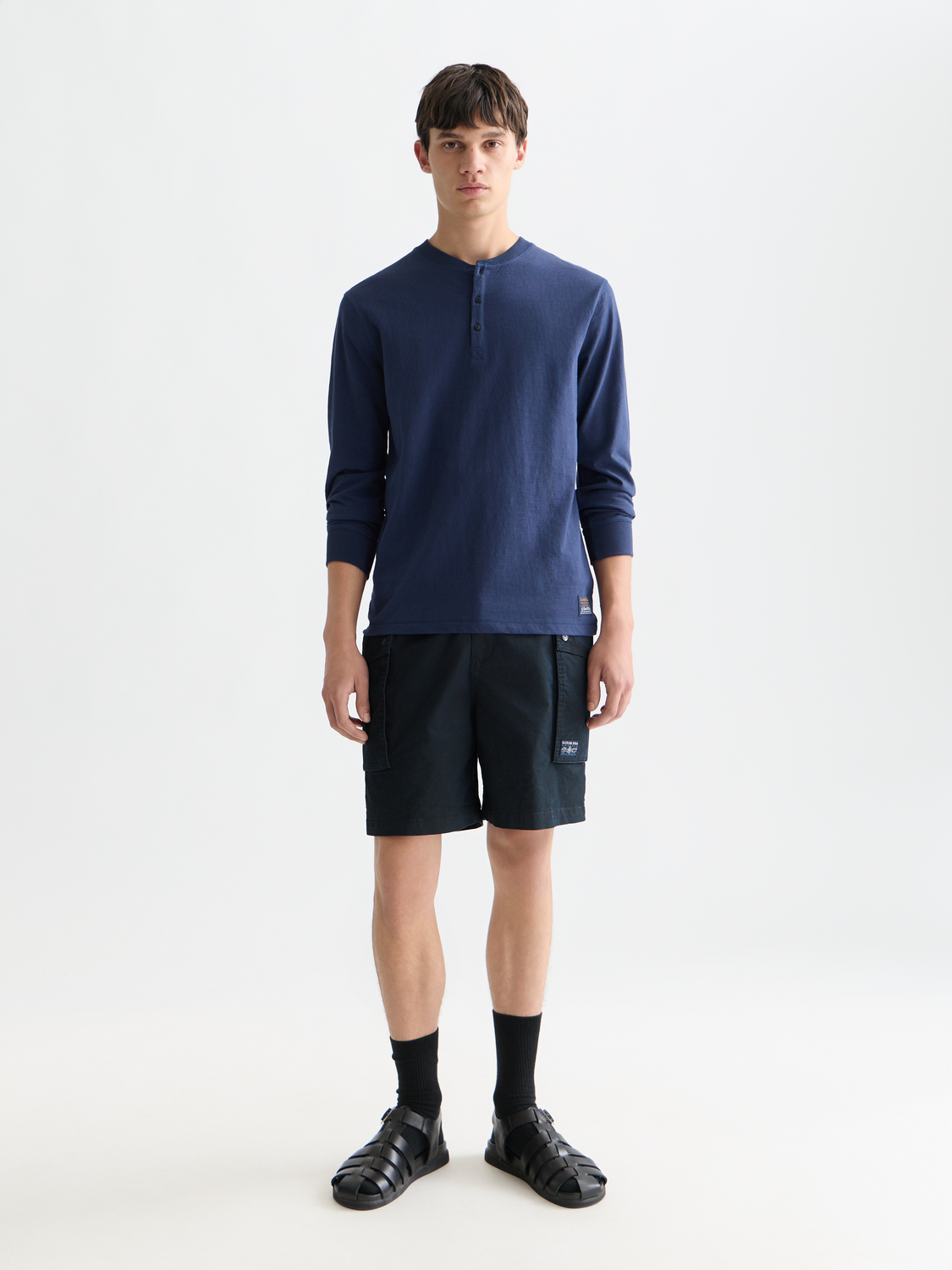 Henley long sleeve top