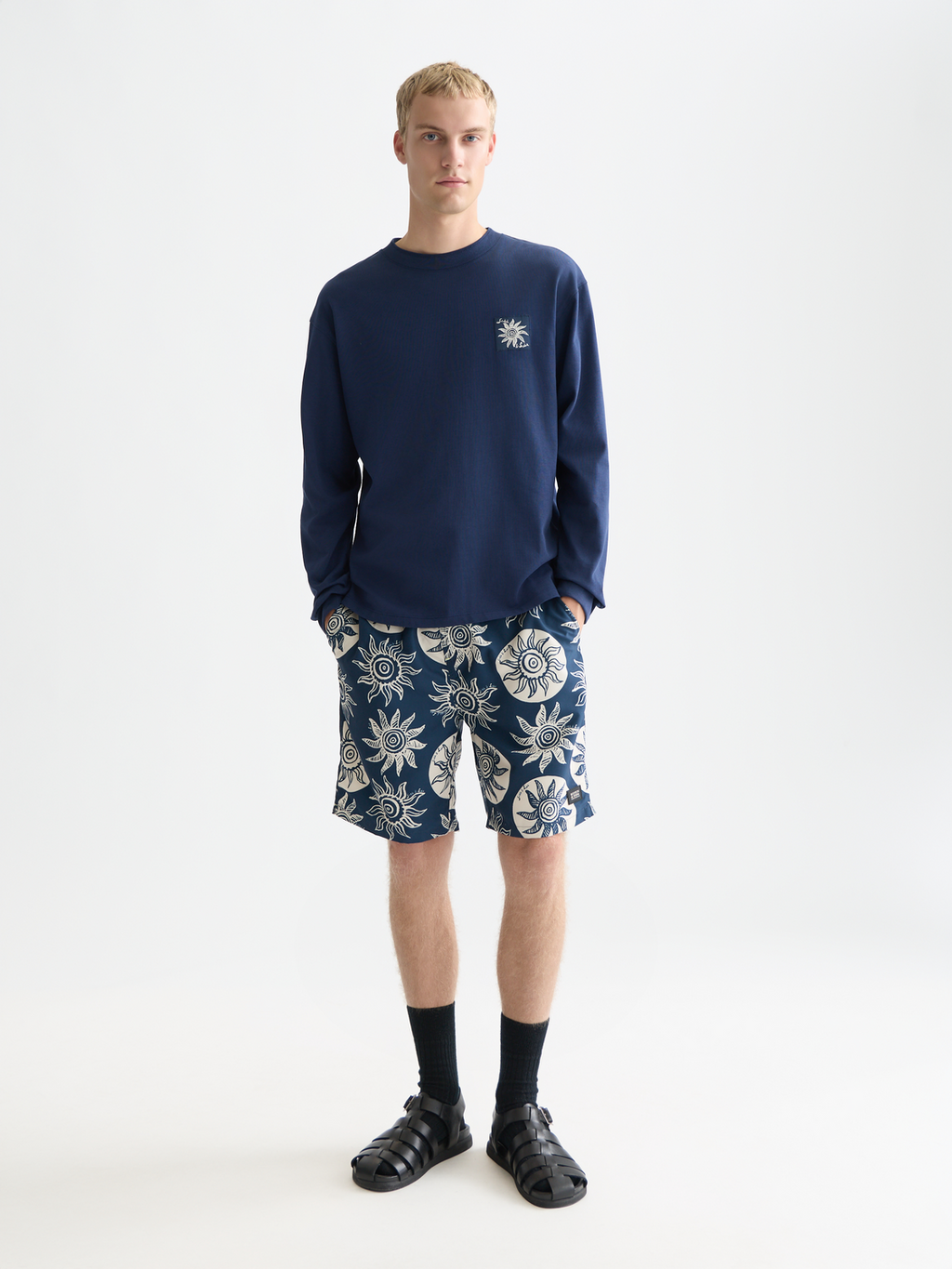 Artwork relaxed long sleeve top