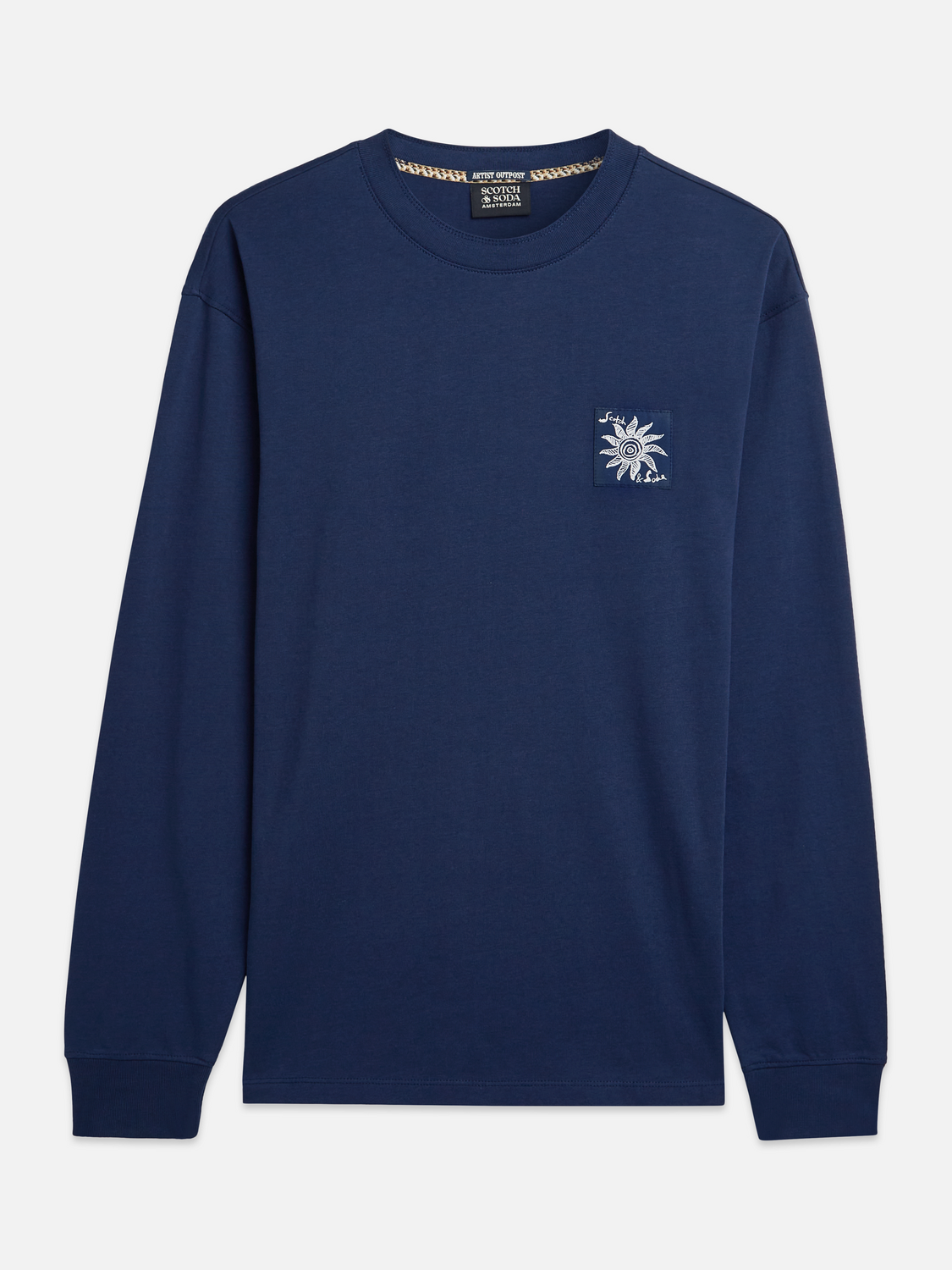 Artwork relaxed long sleeve top