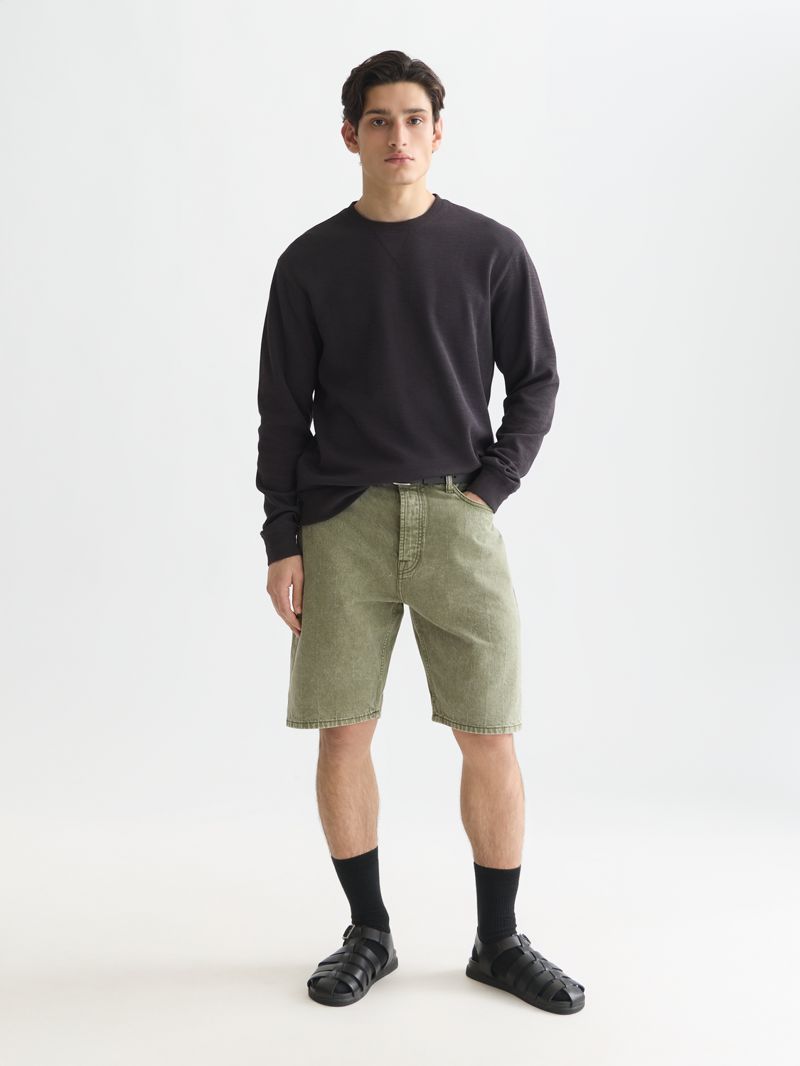 The Pitch loose denim shorts