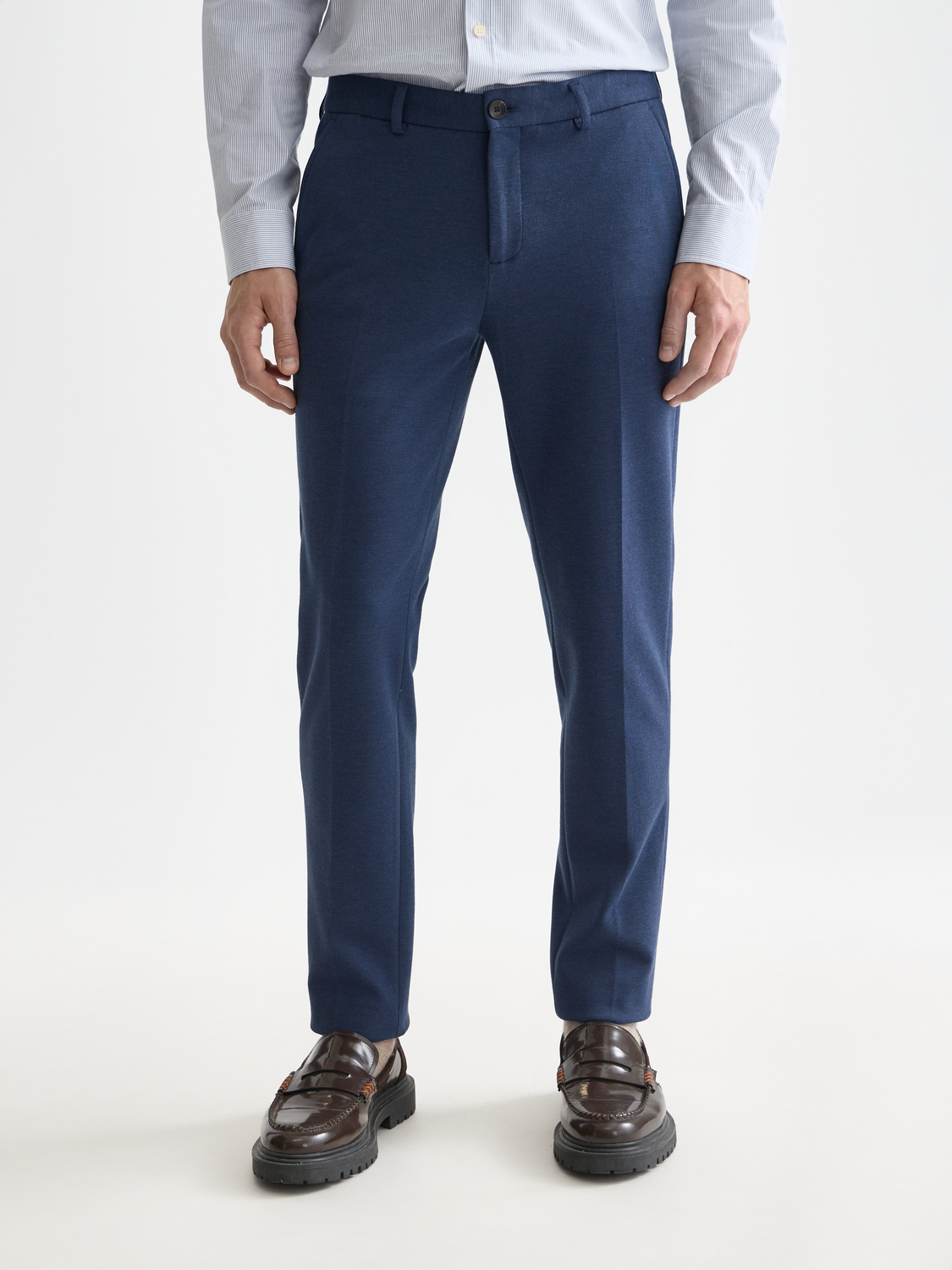 Seasonal Essentials Mott tailored cotton blend jersey chino