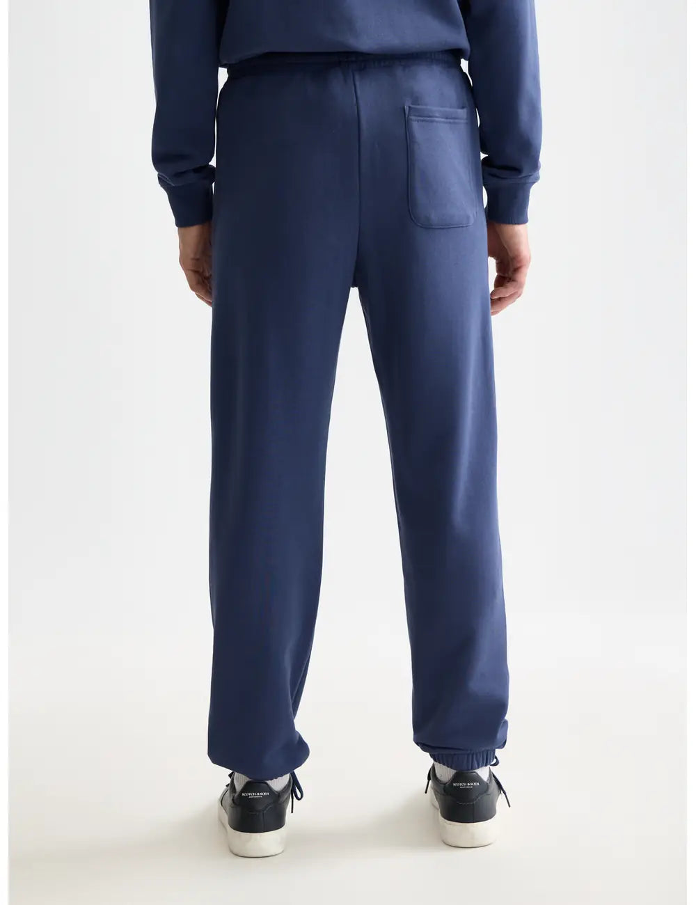 Seasonal Core Logo Badge Regular-fit Sweatpants back view showing fit and finish by Scotch & Soda