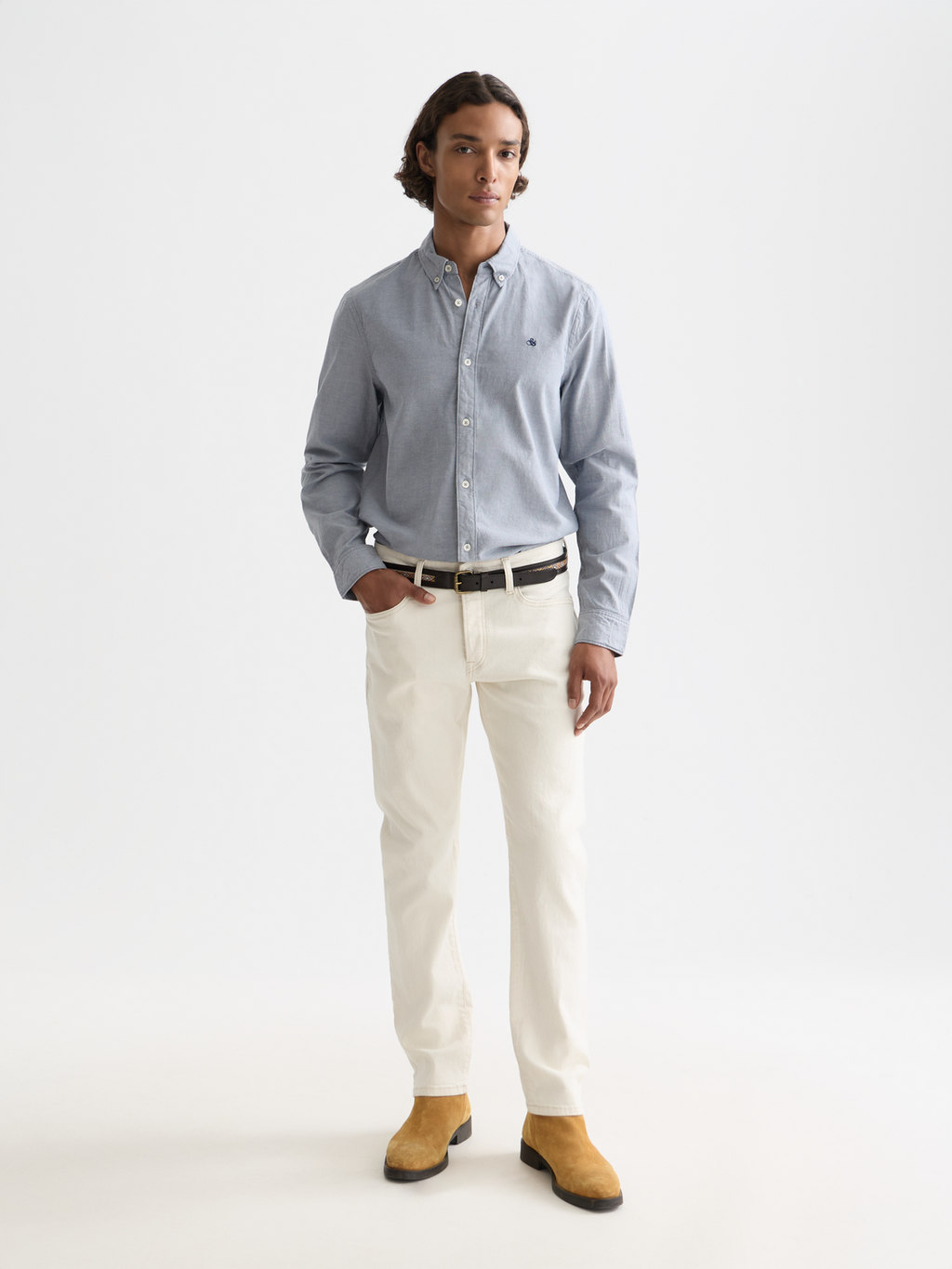 Seasonal Essentials solid oxford shirt